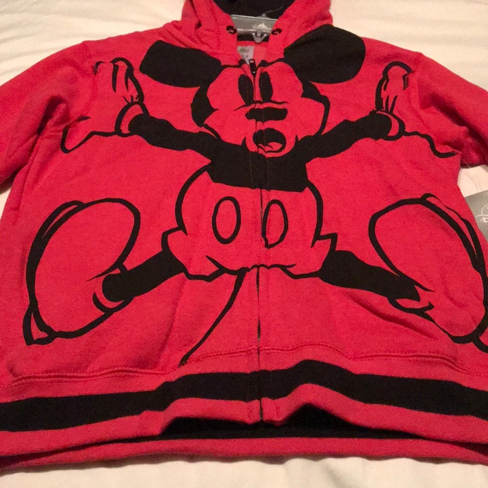 Disney Mickey Mouse Hoodie Full Zip Up Sweater.